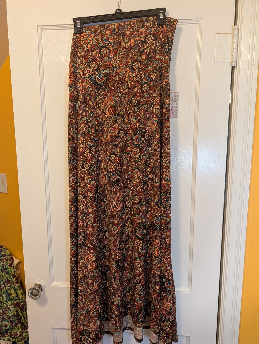 LuLaRoe Maxi Skirt in Red, Brown, Green, Blue Paisley